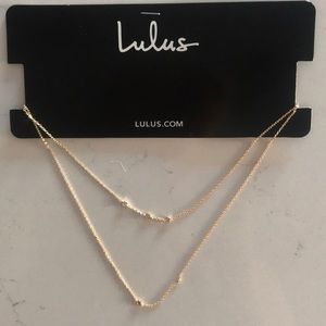 Lulus gold layered necklace